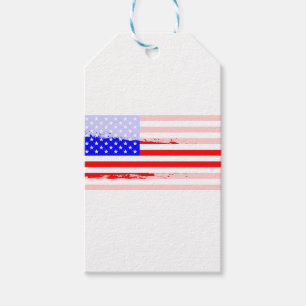 USA Flag Splash Gift Tags