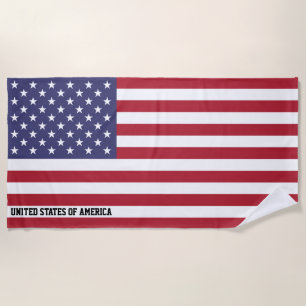 USA Flag Splendid Patriotic Beach Towel