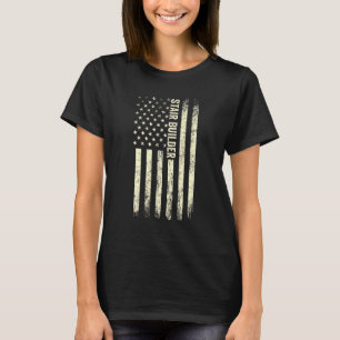Usa Flag Stair Building Proud American Stair Buil T-Shirt