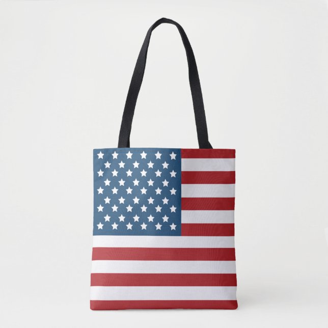 USA Flag Stars and Stripes Tote Bag (Front)