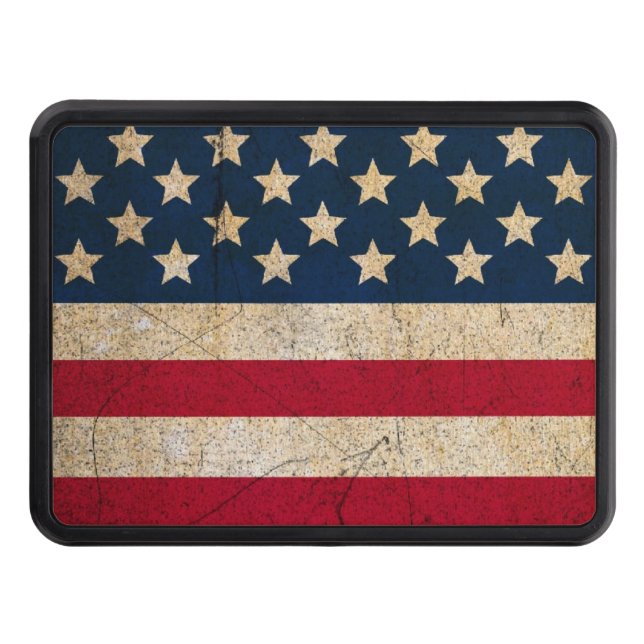 USA Flag Stars and Stripes Trailer Hitch Cover (Front)