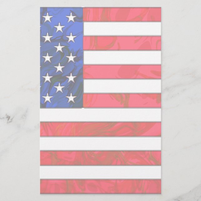 USA FLAG Stationery (Front)