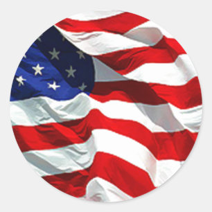 USA Flag sticker and envelope Seal