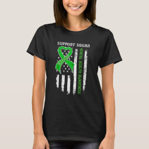 USA Flag Support Squad Mental Health Awareness T-Shirt