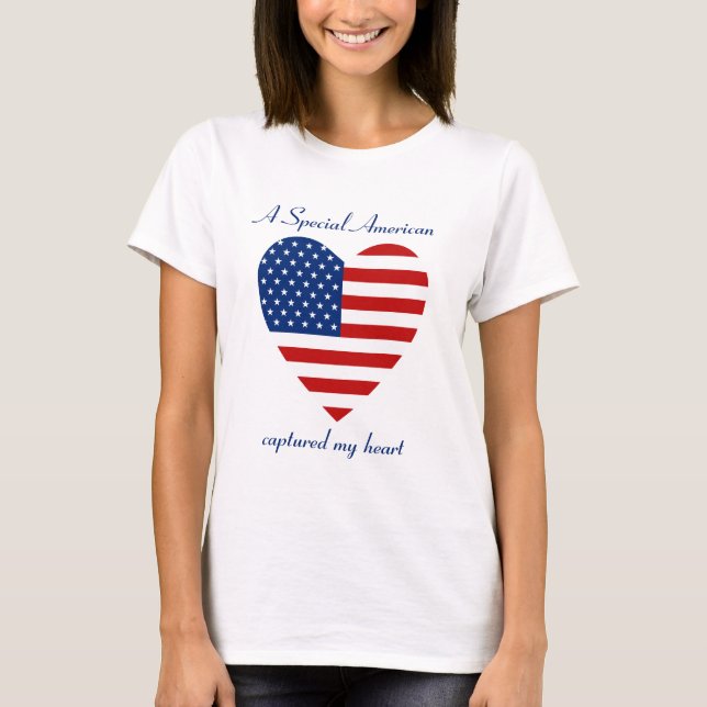 USA Flag Sweetheart T-Shirt (Front)