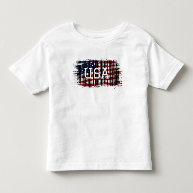 USA Flag T-Shirt Design  (Front)