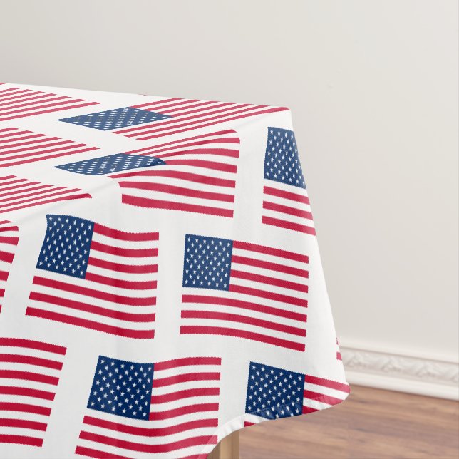 USA Flag Tablecloth Patriotic (In Situ)