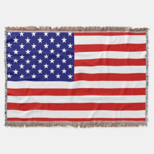 USA Flag tbt Throw Blanket