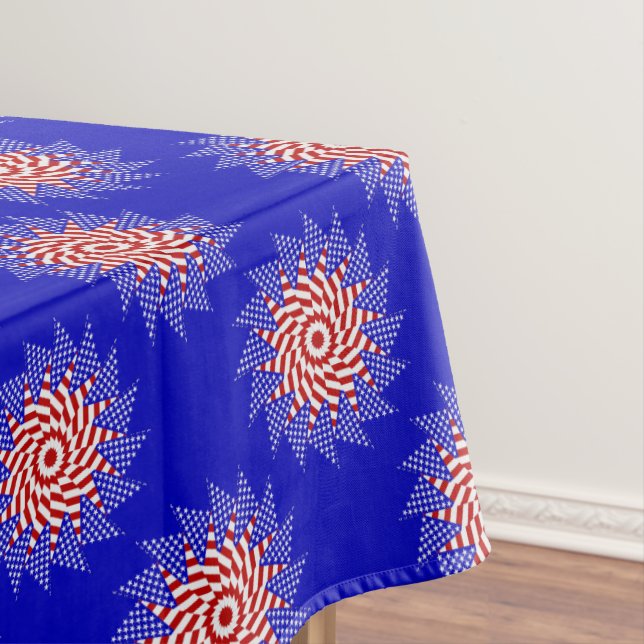 USA FLAG-TEABAG FOLDING S12B-52x70 TABLECLOTH (In Situ)