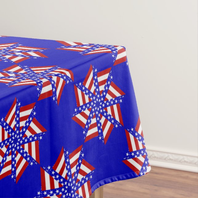 USA FLAG-TEABAG FOLDING S14B-52x70 TABLECLOTH (In Situ)