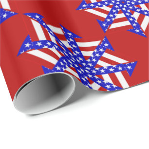 USA Flag Teabag Folding s14R-GIFT WRAPPING PAPER