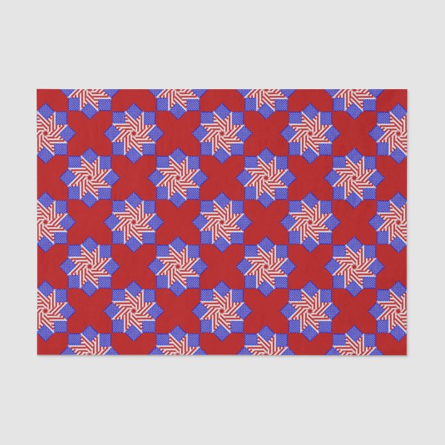 USA Flag-Teabag Folding s8r-TISSUE WRAPPING PAPER (Front)