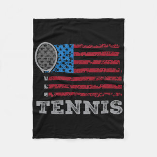 Usa Flag Tennis Mens Womens Us Tennis Lover Team S Fleece Blanket