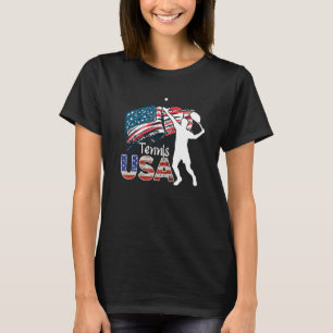 USA flag tennis, US flag tennis, tennis, tennis T-Shirt
