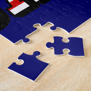 USA Flag Text Jigsaw Puzzle