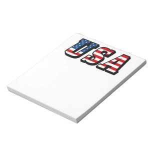 USA Flag Text Notepad