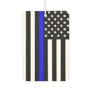 USA Flag The Thin Blue Line Theme Air Freshener