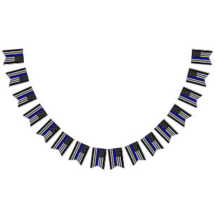 USA Flag Thin Blue Line Memorial Symbolic on