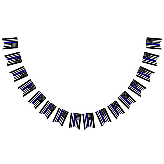 USA Flag Thin Blue Line Memorial Symbolic on (All)