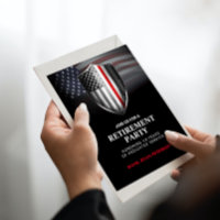 USA Flag | Thin Red Line Shield | Black