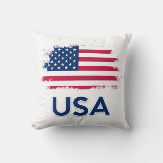 USA Flag  Throw Pillow