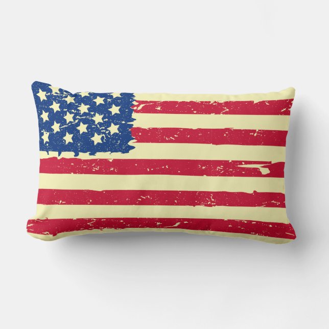 USA Flag Throw Pillow (Front)