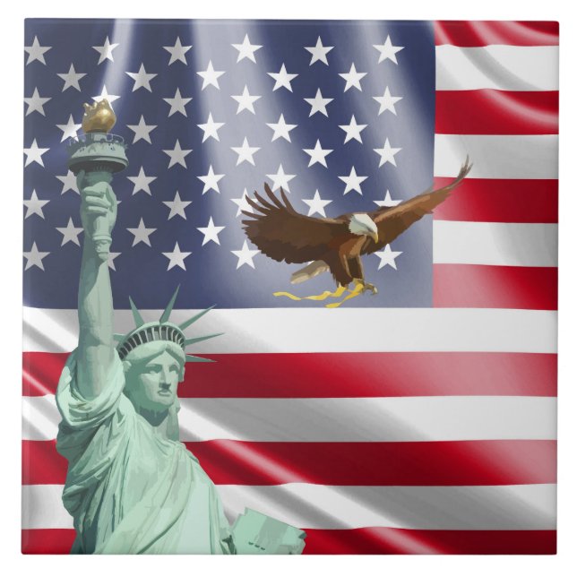 Usa flag tile (Front)