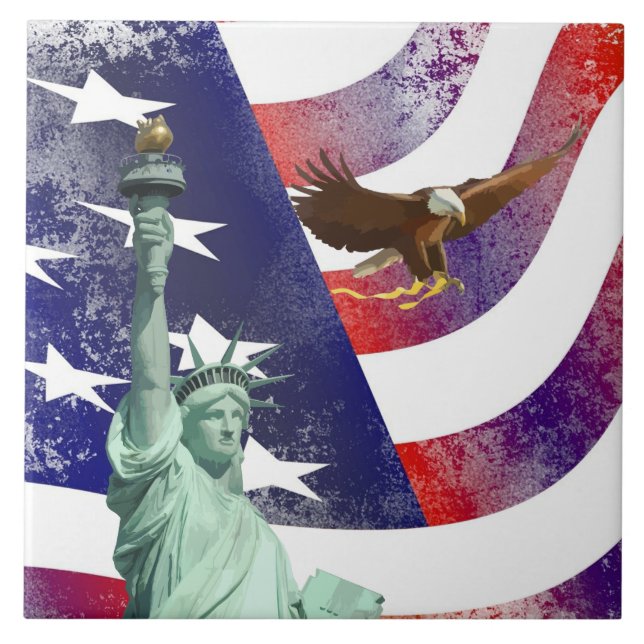 Usa flag tile (Front)