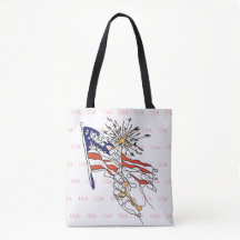 USA Flag Tote Bag