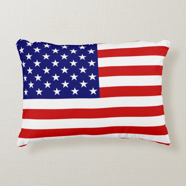 USA Flag tpcnt Accent Pillow (Front)