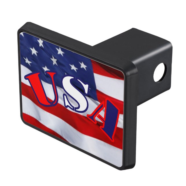 USA Flag Trailer Hitch Cover (Top Right)