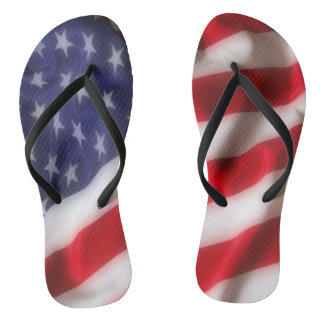 USA Flag, United States Flag, USA, United States, Flip Flops