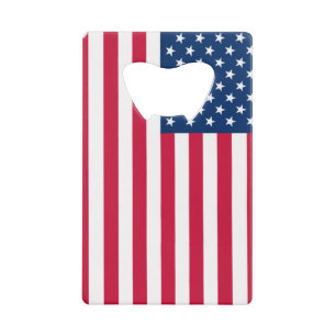 USA Flag - United States of America - Patriotic Credit Card Bottle Opener