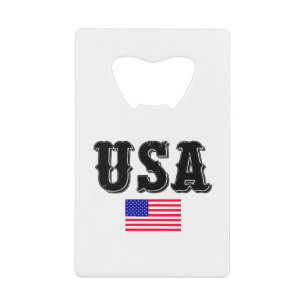 Usa Flag-Usa-Flag-America-American-American Flag Credit Card Bottle Opener