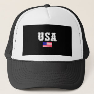 Usa Flag-Usa-Flag-America-American-American Flag Trucker Hat