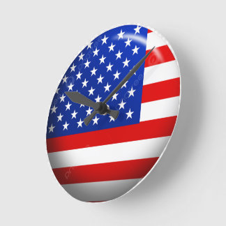 USA Flag wall Clock