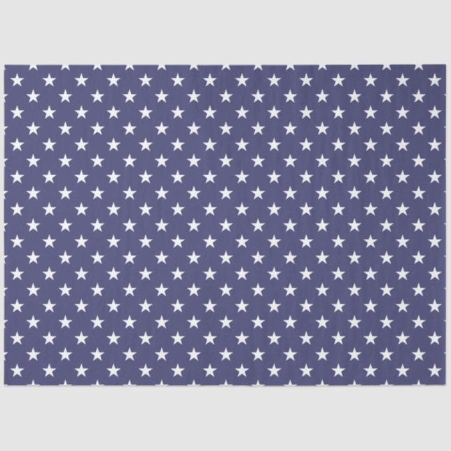 USA Flag White Stars on Flag Blue Tissue Paper (Front)