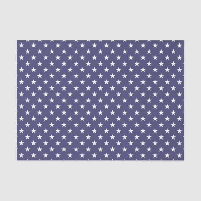 USA Flag White Stars on Flag Blue Tissue Paper (Front)