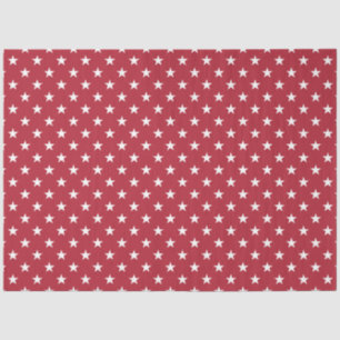USA Flag White Stars on Flag Red Tissue Paper