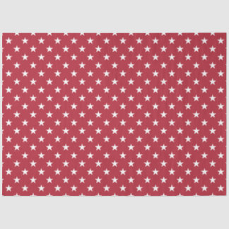 USA Flag White Stars on Flag Red Tissue Paper