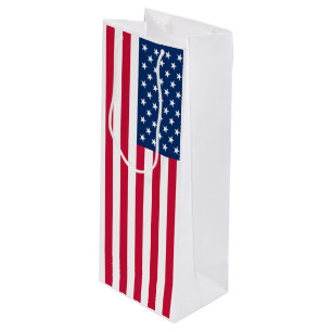 USA Flag Wine Gift Bag