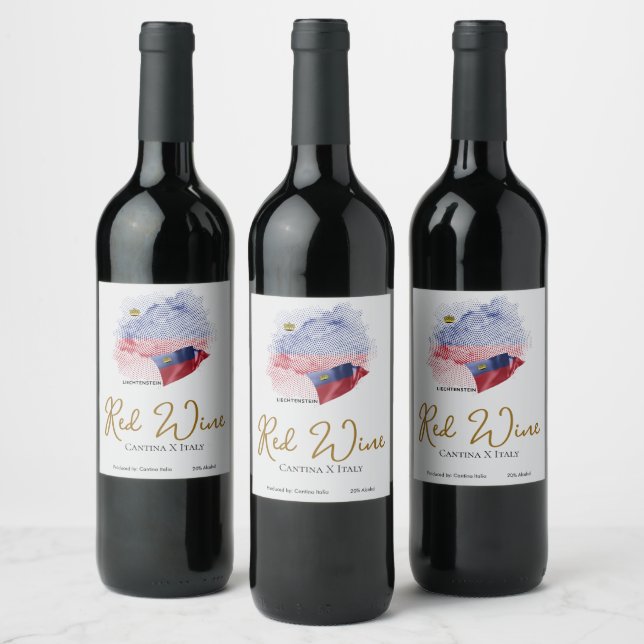 USA flag Wine Label (Bottles)