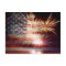 USA Flag with Fireworks Postcard