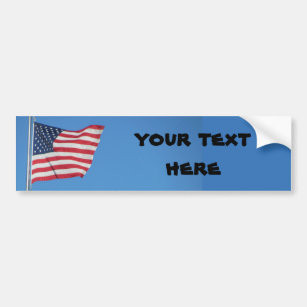 USA Flag with your text Bumper Sticker