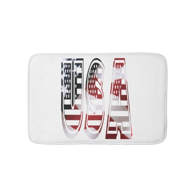 USA Flag Wonderful Colourful Fab Bath Mat (Front)