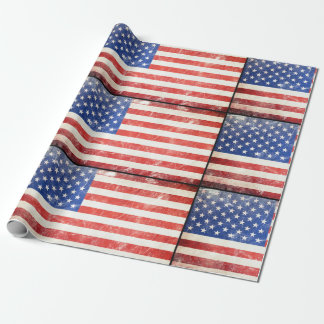 USA Flag Wrapping Paper