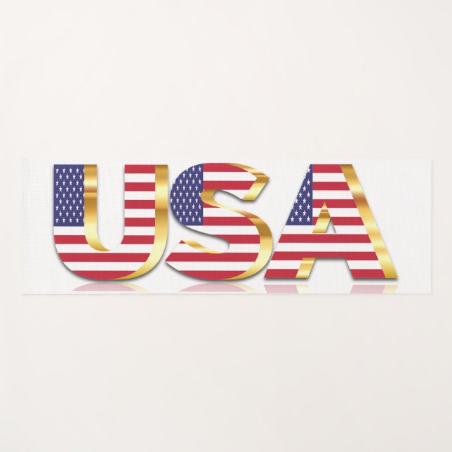 USA Flag Yoga Mat United States of America (Front (Horizontal))