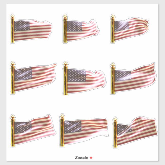 USA Flags Flying (Sheet)