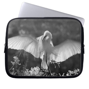 USA, Florida, Great Egret (Ardea alba) infrared 2 Laptop Sleeve