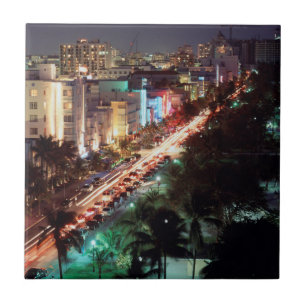 USA, Florida, Miami Beach, Ocean Drive, Art Deco 2 Tile